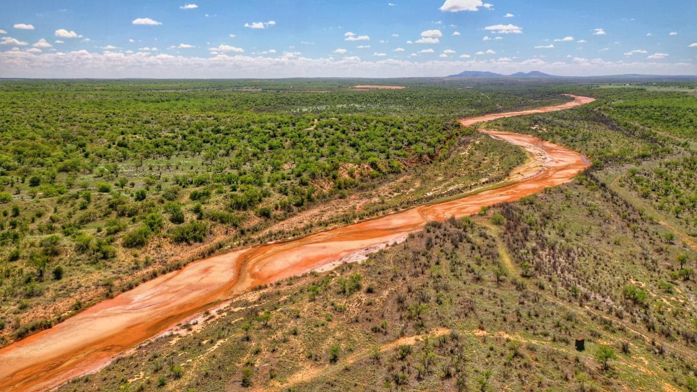 Overview of 126 acre hunting land in Stonewall County, Texas