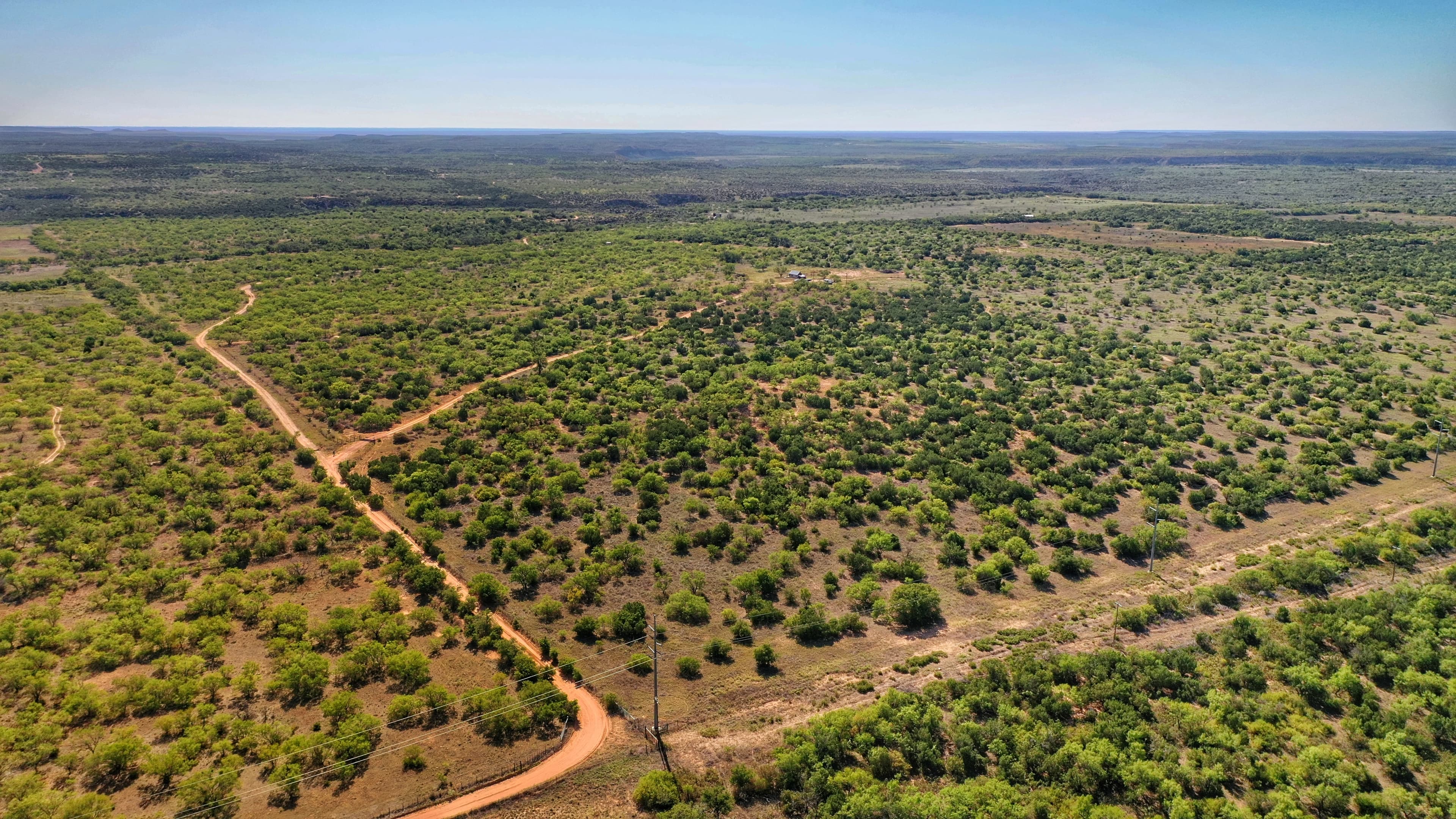 Overview of 669 acre hunting land in Stonewall County, Texas